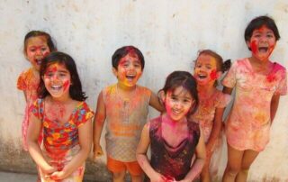 3 learnings from Holi - Holi 2018 - Few Small childs are fully coloured on Holi Festival